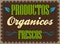 Productos organicos frescos, Fresh organic products spanish text, Farm Fresh Poster