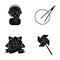 Profession, design, advertisement and other web icon in black style.carpet, stick, entertainment, icons in set