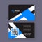 Profession and designer business card or travel card set