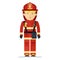 Profession fireman in suit