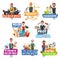 Profession and job search icons, staff hiring