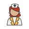 profession nurse worker avatar fill style icon