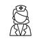 profession nurse worker avatar line style icon