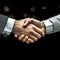 Professional agreement Two business people shaking hands in agreement