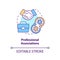Professional associations concept icon
