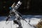 Professional astrophotography telescope equipped with guider scope and astro camera