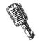 Professional audio microphone monochrome sticker