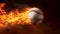 Professional Baseball ball Sports Equipment Horizontal Illustration.