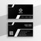 Professional black and white business card design
