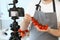 Professional Blogger Recording Small Tomato Cherry