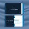 Professional blue business card template
