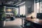 Professional Boardroom Meeting with a Wide-Angle View of Furniture, Chairs and TV