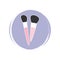 Professional brush make up icon logo vector illustration on circle with brush texture for social media story highlight