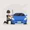 Professional Car Thief Illustration