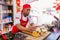 Professional Chefs cooking and preparing street food called Bunny Chow at food festival