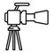 Professional cinema camera icon outline vector. Video film