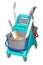 Professional cleaning equipment, trolley with bucket, mop and wringer