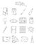 Professional collection of icons and elements. Set artistic hand drawn elements, doodles isolated on white background. Vector