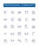 Professional community line icons signs set. Design collection of Professional, Community, Network, Association, Group