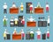 Professional Cooking Decorative Icons Set