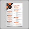 Professional corporate cv or resume template in eps