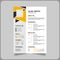 Professional corporate cv or resume template in eps