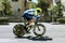 Professional cyclist engaged in the time trial during Giro d\\\'Italia