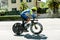 Professional cyclist engaged in the time trial during Giro d\\\'Italia