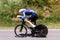 Professional cyclist engaged in the time trial during Giro d\\\'Italia