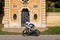 Professional cyclist engaged in the time trial during Giro d\\\'Italia