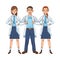 Professional doctors staff avatars characters