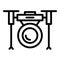 Professional drone icon outline vector. Aerial camera