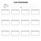 Professional film storyboard on white background. Scenario for media production. Film storyboard template sign. flat style