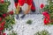 Professional Gardener Completing Landscape Design with White Pebbles
