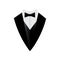 professional gentleman suit tuxedo logo vector men clothing graphic concept