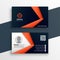 Professional geometric business card mockup design template