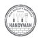 Professional handyman services logo. Stamp handyman services in gray.