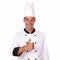 Professional hispanic male chef with ok thumb