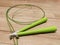 Professional jumping rope with green handles