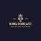 Professional king podcast logo design