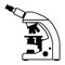 Professional laboratory microscope for medical research icon