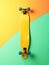 Professional Longboard Sports Equipment Vertical Illustration.