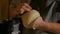 Professional male potter working in workshop