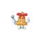 Professional Mechanic christmas bell mascot cartoon character style