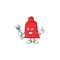 Professional Mechanic santa bag close mascot cartoon character style