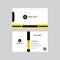 Professional modern yellow and black color business card invitation card design