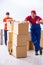 The professional movers doing home relocation