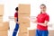 The professional movers doing home relocation