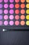 Professional multi colored eyeshadows palette and brush