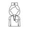 Professional nurse hat uniform medical outline